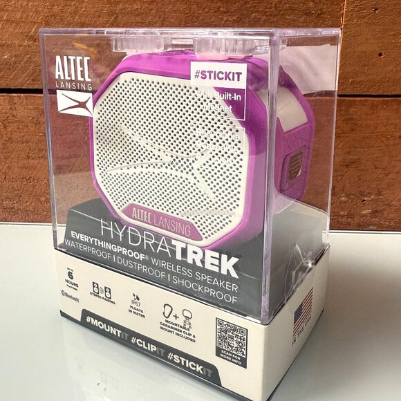 Altec Lansing HydraTrek Bluetooth Waterproof Speaker NEW Purple Waterproof - Picture 2 of 7